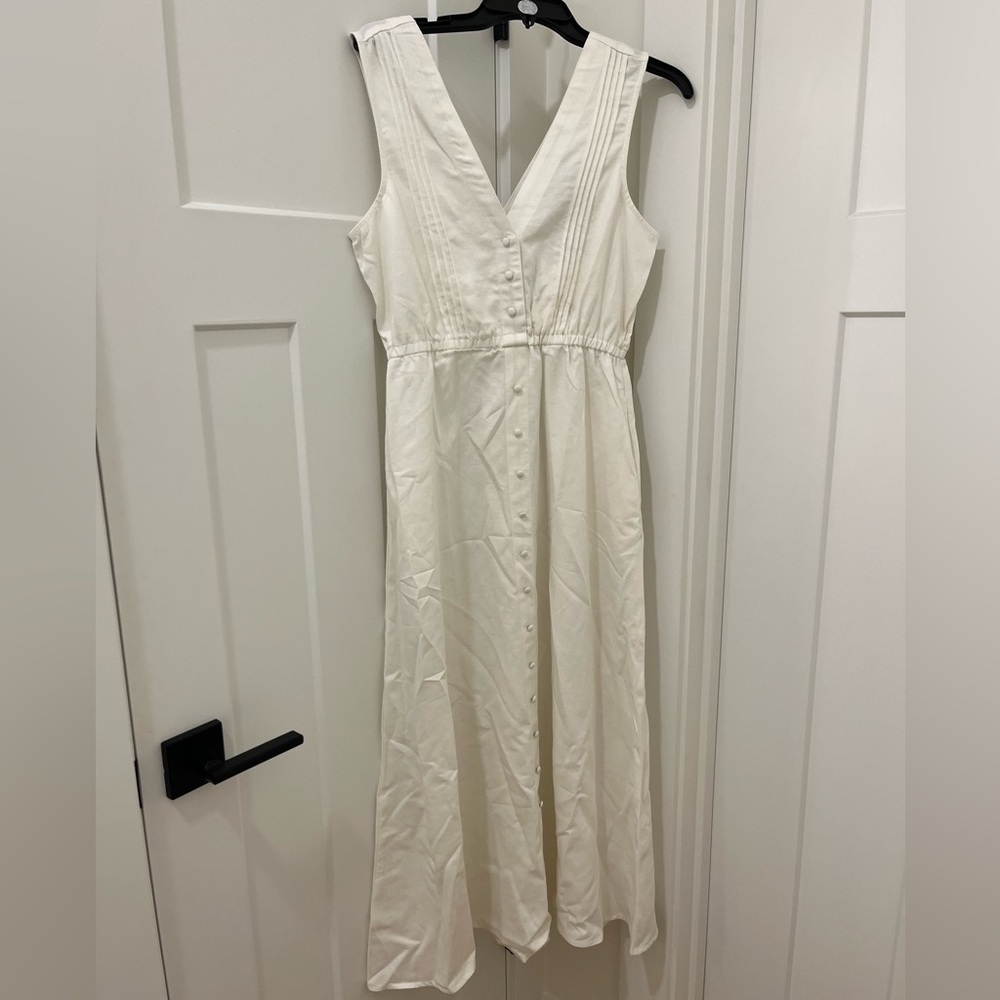 NWT White Rachel Parcell Pin Tuck Shirt Dress